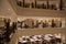 RAS AL KHAIMAH, UNITED ARAB EMIRATES - JUN 13, 2019: Spacious carpeted corridors in an opulent luxury hotel in the