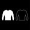 Rashguard Long sleeves top icon white color vector illustration flat style image set