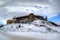 Rasnov citadel, winter landscape