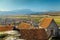 Rasnov city view from the castle, Transylvania, Romania, Europe