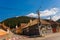 Rasnov, Romania: Inside courtyard and old houses of The Rasnov Citadel - a medieval fortress in traditional romanian style near