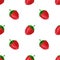 Raspberries seamless pattern. Vector illustration.