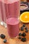 Raspberry,blueberry and orange smoothy