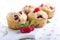Raspberry bran muffins