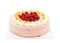 Raspberry cake on white