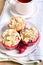 Raspberry crumble muffins