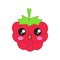 Raspberry cute kawaii vector character