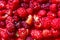 Raspberry. Fresh organic berries macro. Fruit background.