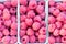 Raspberry fruit background. Texture background ripe pink raspberry