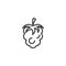 Raspberry fruit line icon
