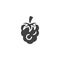 Raspberry fruit vector icon