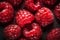Raspberry fruits background. Generate Ai