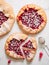 Raspberry galette or raspberries rustic tart