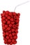 Raspberry Glass shape with straw