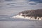 Raspberry Island light house in winter