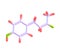 Raspberry ketone molecule isolated on white