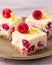 Raspberry lemon cheesecake