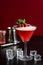 Raspberry martini cosmopolitan cocktail drink