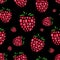 Raspberry seamless pattern for your design