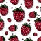 Raspberry seamless pattern for your design