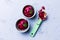 Raspberry sorbet - summer cold, refreshing fruity dessert