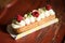 Raspberry and whipped cream eclair