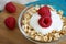 Raspberry Yogurt And Spelt Flakes Healthy Breakfast