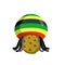 Rasta cookies. Rastafarian hat and dreadlocks and biscuit. Reggie food. drug sweets. Jamaican Sweets. Rastafarians treat