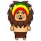 Rasta lion mascot