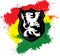Rastafarian lion shield