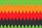 Rastafarian motif seamless pattern. Green yellow red black triangles. Vector vintage reggae background