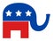 Raster American Political Elephant Flat Icon Symbol