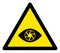 Raster Artificial Vision Warning Triangle Sign Icon