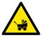 Raster Baby Carriage Warning Triangle Sign Icon