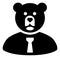 Raster Bear Manager Icon Illustration