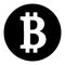 Raster Bitcoin Coin Flat Icon Image