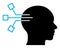 Raster Brain Link Flat Icon Illustration