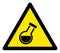 Raster Chemical Flask Warning Triangle Sign Icon