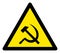 Raster Communism Warning Triangle Sign Icon