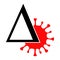 Raster Delta Covid Virus Flat Icon Symbol