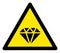 Raster Diamond Warning Triangle Sign Icon