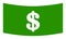 Raster Dollar Banknote Flat Icon Symbol