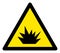 Raster Explosive Warning Triangle Sign Icon