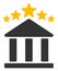 Raster Flat Bank Rating Icon