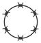 Raster Flat Barbed Wire Circle Icon