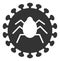 Raster Flat Bug Virus Icon