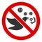 Raster Flat Forbidden Bird Flu Icon