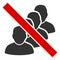 Raster Flat Forbidden People Queue Icon