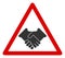 Raster Flat Handshake Warning Icon