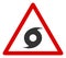 Raster Flat Hurricane Warning Icon